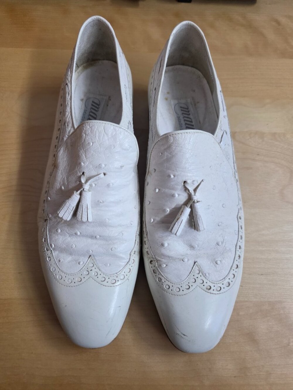 Mauri Ostrich Leather Loafers Made in Italy